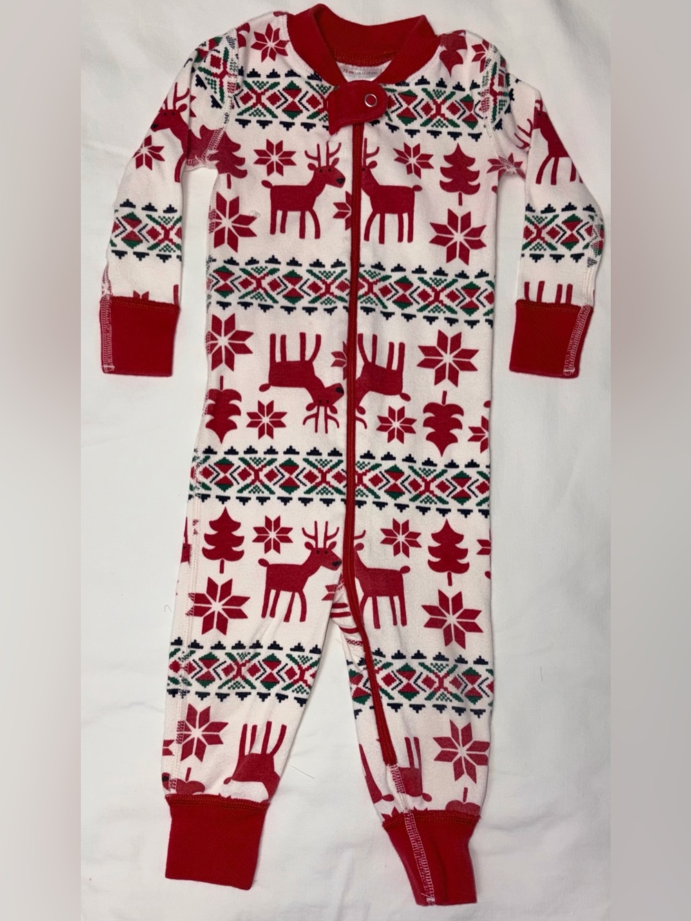 Hanna Andersson Hanna Jams reindeer romper sz 12-18 months EUC